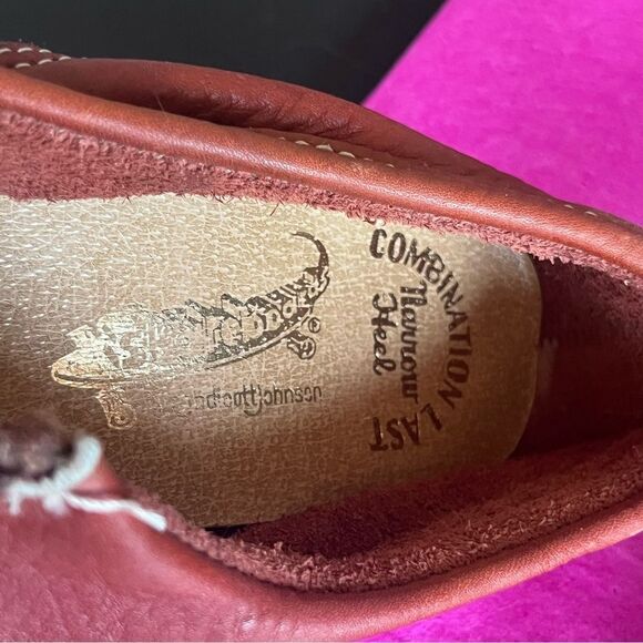 Skateboards Endicott Johnson Red Leather stitched Shoe 8 - Picture 9 of 11